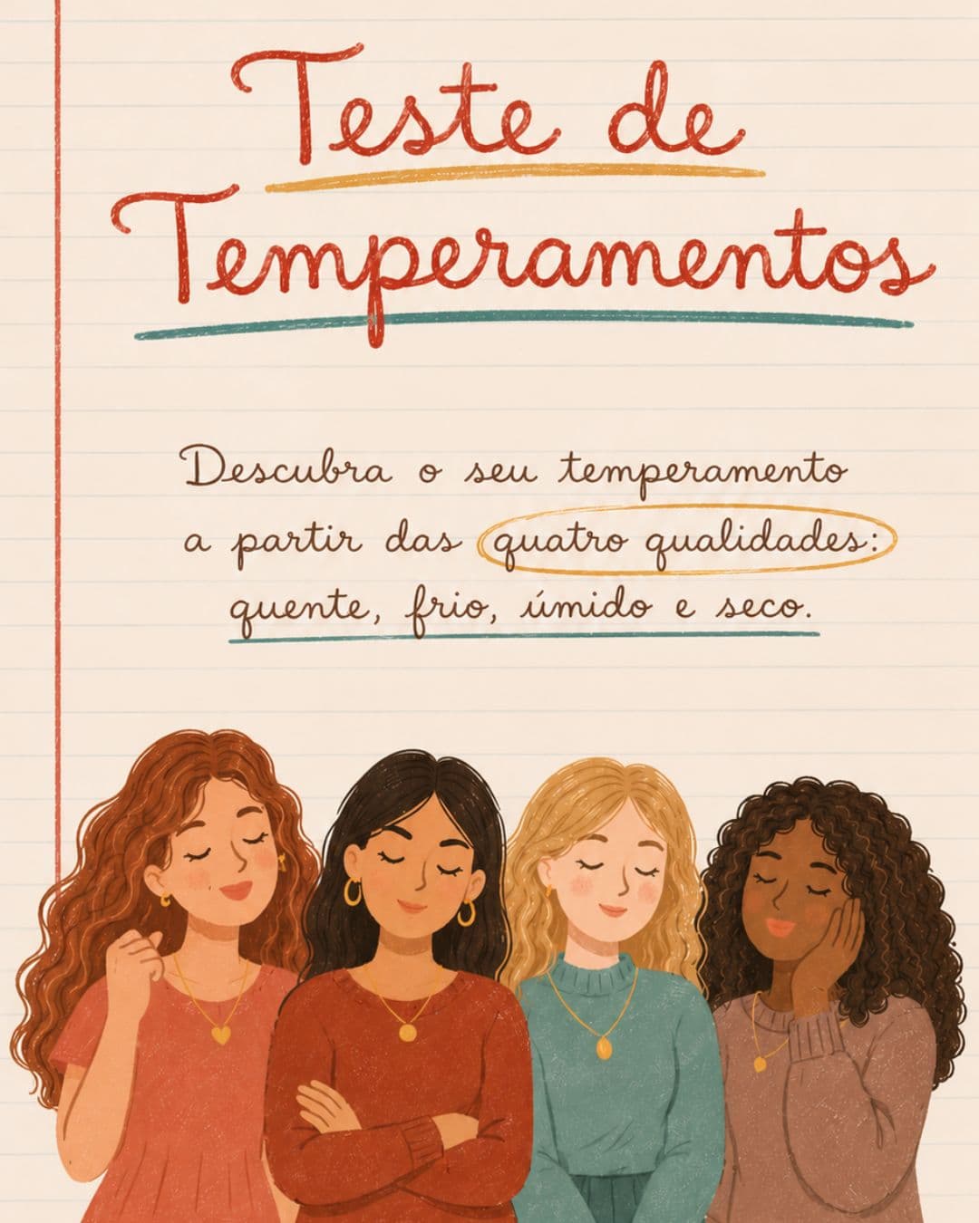 Teste de Temperamentos, totalmente ilustrado e interativo